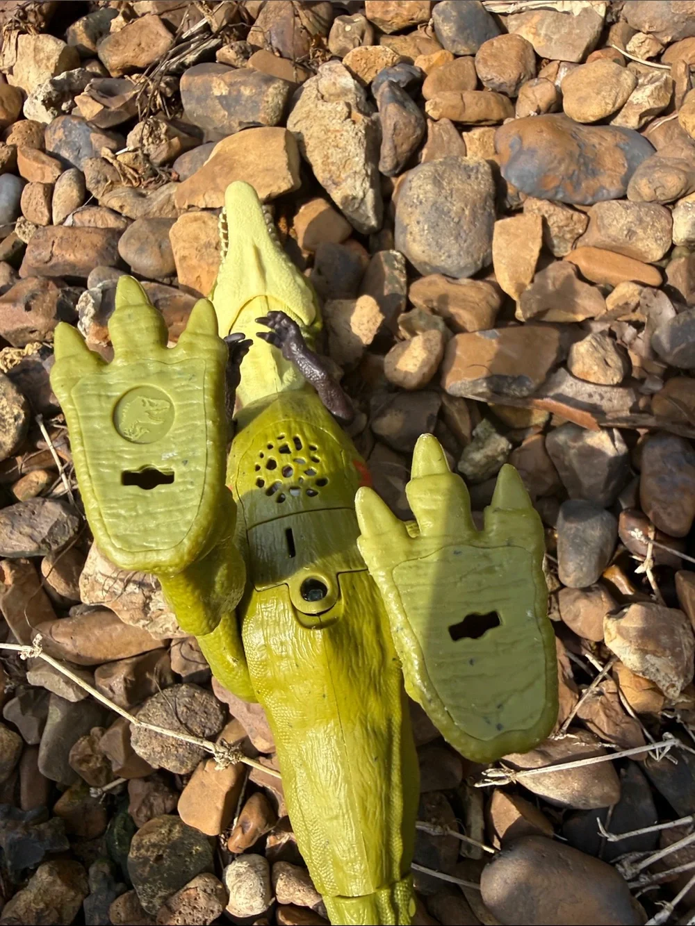 Mattel Olive Green and Brown Dino Figure with Red Markings